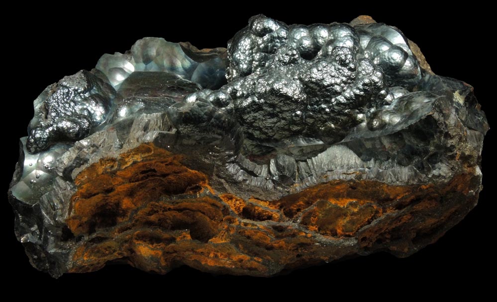 Detail view of mineral Goethite-Hematite for sale from Dongan Hills iron mining district, Staten Island, New York City, Richmond County, New York