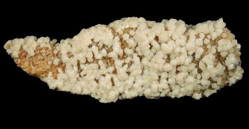 Detail view of mineral Stilbite-Ca and Calcite with minor Pyrite for sale from 700' level, Sta.167, Queens Tunnel of NYC Water Tunnel #3, Woodside, Queens, New York City, Queens County, New York