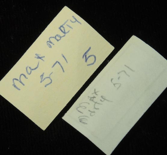 Detail view of mineral Stilbite on Calcite with (?) for sale from 63rd Street Subway Tunnel, Manhattan Island, New York City, New York County, New York