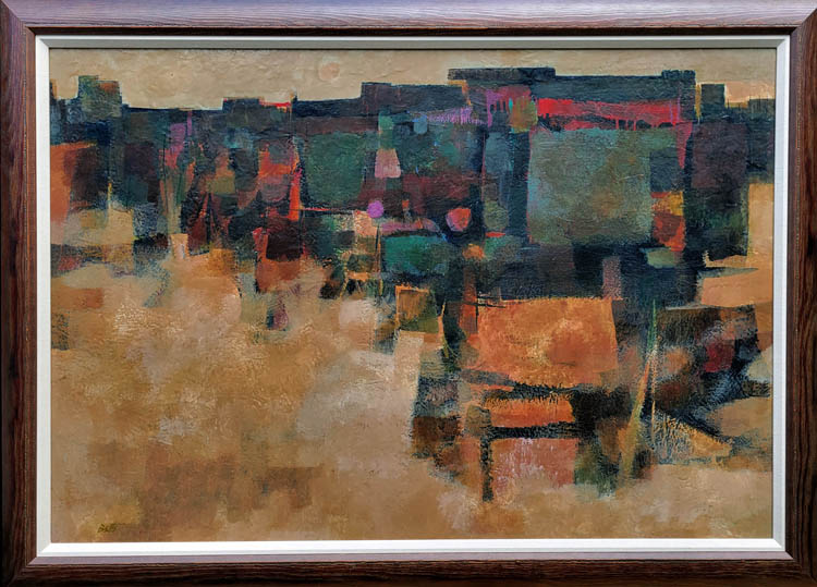 Morning Mist, honorable mention in Audobon Exhibition 1959 - lacquer - 101x68cm