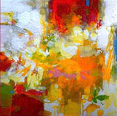 acrylic painting by master artist Edward Betts, right panel of the triptych Summertime
